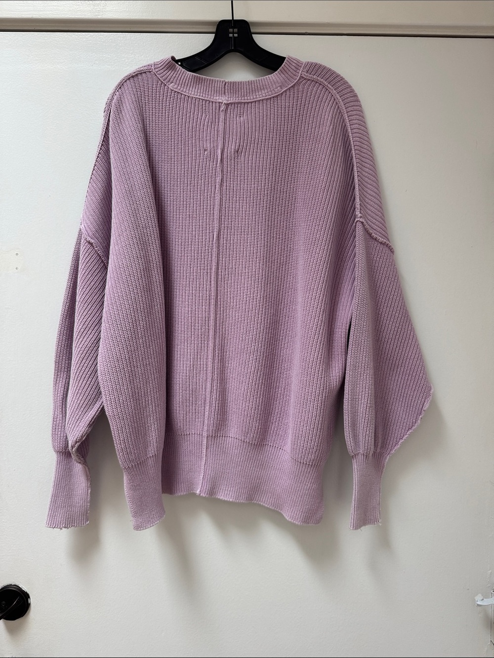 aerie Dusty Lilac Ribbed Oversized Sweatshirt - Picture 3 of 10